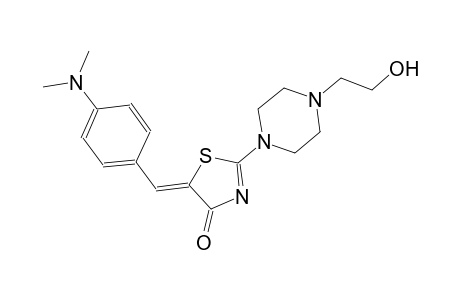 (5Z)-5-[4-(dimethylamino)benzylidene]-2-[4-(2-hydroxyethyl)-1-piperazinyl]-1,3-thiazol-4(5H)-one