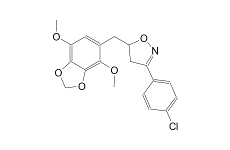 isoxazole, 3-(4-chlorophenyl)-5-[(4,7-dimethoxy-1,3-benzodioxol-5-yl)methyl]-4,5-dihydro-