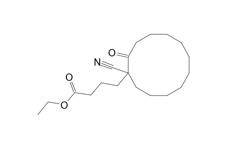 Cyclododecanebutanoic acid, 1-cyano-2-oxo-, ethyl ester