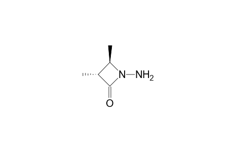 2-Azetidinone, 1-amino-3,4-dimethyl-, trans-(.+-.)-