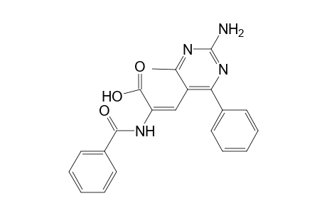 (E)-2-(Benzoylamino)-3-(2-amino-4-methyl-6-phenylpyrimidin-5-yl)propenoic Acid