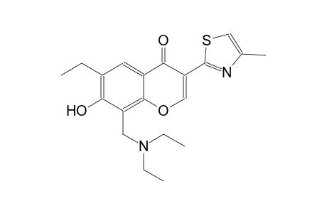 8-[(diethylamino)methyl]-6-ethyl-7-hydroxy-3-(4-methyl-1,3-thiazol-2-yl)-4H-chromen-4-one