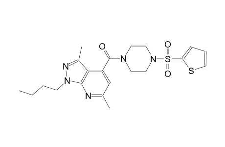 1-butyl-3,6-dimethyl-4-{[4-(2-thienylsulfonyl)-1-piperazinyl]carbonyl}-1H-pyrazolo[3,4-b]pyridine