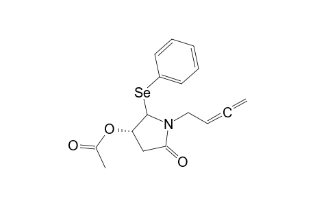 (4S,5RS)-acetyloxy-1-(2,3-butadienyl)-5-phenylselenyl-2-pyrrolidinone