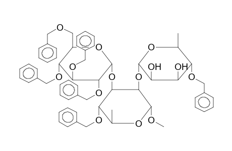 METHYL 4-O-BENZYL-3-O-(2,3,4,6-TETRA-O-BENZYL-ALPHA-D-GLUCOPYRANOSYL)-2-O-(4-O-BENZYL-ALPHA-L-RHAMNOPYRANOSYL)-ALPHA-L-RHAMNOPYRANOSIDE
