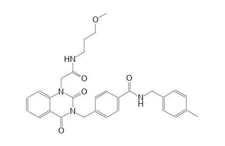 4-[(1-{2-[(3-methoxypropyl)amino]-2-oxoethyl}-2,4-dioxo-1,4-dihydro-3(2H)-quinazolinyl)methyl]-N-(4-methylbenzyl)benzamide
