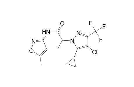 2-[4-chloro-5-cyclopropyl-3-(trifluoromethyl)-1H-pyrazol-1-yl]-N-(5-methyl-3-isoxazolyl)propanamide