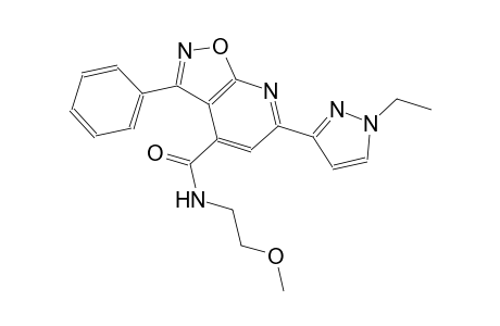 isoxazolo[5,4-b]pyridine-4-carboxamide, 6-(1-ethyl-1H-pyrazol-3-yl)-N-(2-methoxyethyl)-3-phenyl-