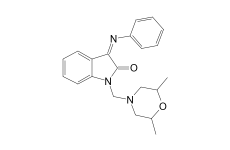 (3Z)-1-[(2,6-Dimethyl-4-morpholinyl)methyl]-3-(phenylimino)-1,3-dihydro-2H-indol-2-one