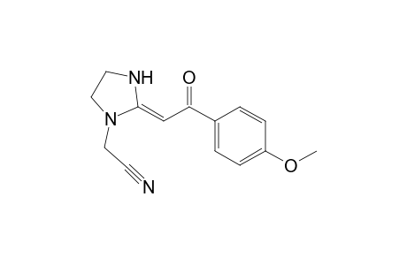 2-[(2E)-2-[2-(4-methoxyphenyl)-2-oxidanylidene-ethylidene]imidazolidin-1-yl]ethanenitrile