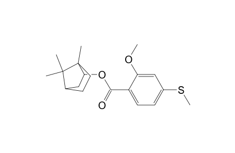 Benzoic acid, 2-methoxy-4-(methylthio)-, 1,7,7-trimethylbicyclo[2.2.1]hept-2-yl ester, exo-(-)-