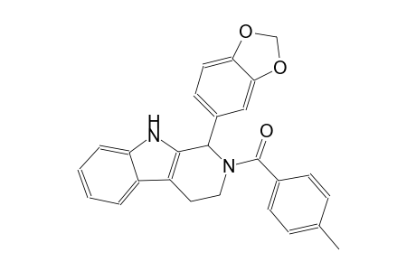 1H-pyrido[3,4-b]indole, 1-(1,3-benzodioxol-5-yl)-2,3,4,9-tetrahydro-2-(4-methylbenzoyl)-