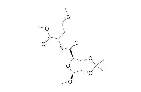 METHYL-2-(METHYL-2,3-O-ISOPROPYLIDEN-BETA-D-RIBO-1,4-FURANOSYL-CARBONYL)-AMINO-4-METHYLTHIOBUTANOATE