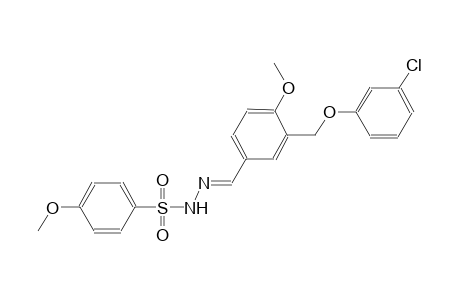 N'-((E)-{3-[(3-chlorophenoxy)methyl]-4-methoxyphenyl}methylidene)-4-methoxybenzenesulfonohydrazide
