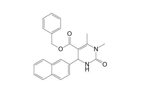 (phenylmethyl) 3,4-dimethyl-6-naphthalen-2-yl-2-oxidanylidene-1,6-dihydropyrimidine-5-carboxylate