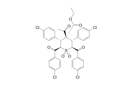 4-ACETYL-2,6-DI-(PARA-CHLOROBENZOYL)-3,5-DI-(PARA-CHLOROPHENYL)-4-ETHOXYCARBONYLTHIANE-1,1-DIOXIDE;MAJOR_ISOMER