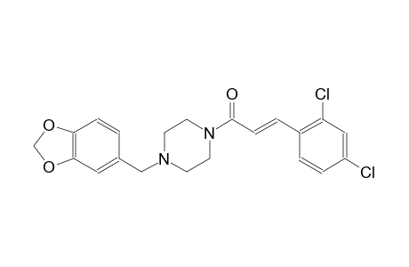 1-(1,3-benzodioxol-5-ylmethyl)-4-[(2E)-3-(2,4-dichlorophenyl)-2-propenoyl]piperazine