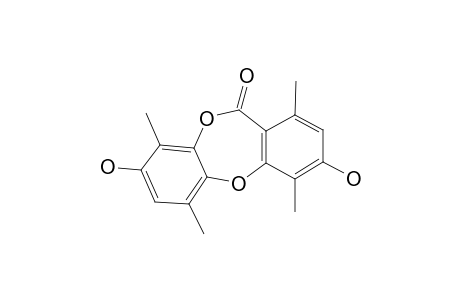 3,8-Dihydroxy-1,4,6,9-tetramethyldibenzo[B,E][1,4]dioxepin-11-one