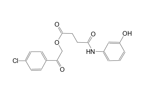 butanoic acid, 4-[(3-hydroxyphenyl)amino]-4-oxo-, 2-(4-chlorophenyl)-2-oxoethyl ester