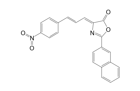 (4Z)-2-(2-naphthalenyl)-4-[(E)-3-(4-nitrophenyl)prop-2-enylidene]-5-oxazolone