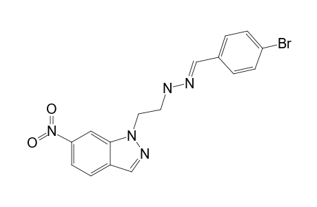 (E)-4-BROMOBENZALDEHYDE-[2-(6-NITRO-1H-INDAZOL-1-YL)-ETHYL]-HYDRAZONE
