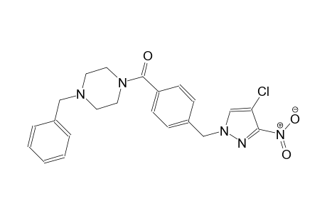 1-benzyl-4-{4-[(4-chloro-3-nitro-1H-pyrazol-1-yl)methyl]benzoyl}piperazine