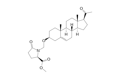 1-[17'-.beta.-(1-Ketoethyl).delta.5'-androsten-3'.beta.-oxymethyl]methyl-(5R)-2-pyrrolidone-5-carboxylate