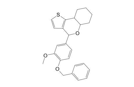 4H-Thieno[3,2-c][1]benzopyran, 5a,6,7,8,9,9a-hexahydro-4-[3-methoxy-4-(phenylmethoxy)phenyl]-