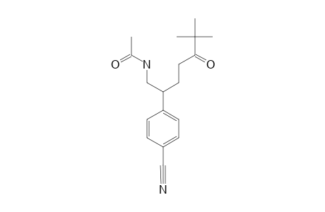 N-[2-(4-CYANOPHENYL)-6,6-DIMETHYL-5-OXOHEPTYL]-ACETAMIDE