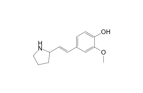 2-Methoxy-4-[(E)-2-(2-pyrrolidinyl)ethenyl]phenol