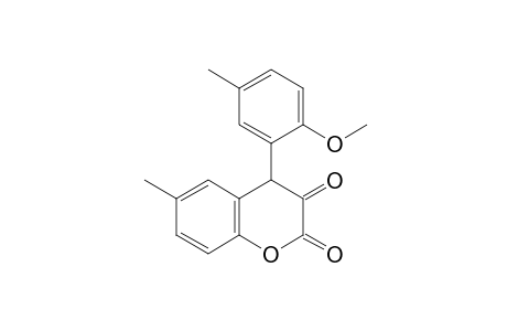 4-(6-methoxy-m-tolyl)-6-methyl-2,3-chromandione