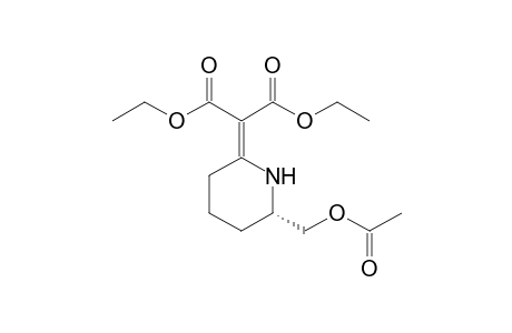 (6S)-2-Bis(ethoxycarbonyl)methylidene-6-(acetoxymethyl)piperidine