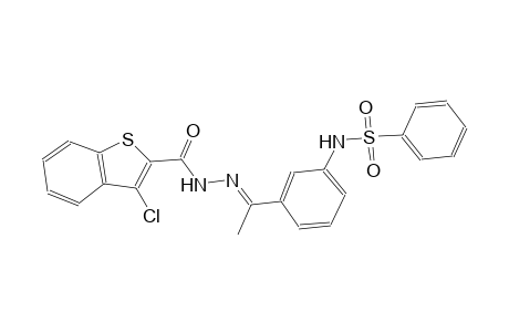 N-(3-{(1E)-N-[(3-chloro-1-benzothien-2-yl)carbonyl]ethanehydrazonoyl}phenyl)benzenesulfonamide