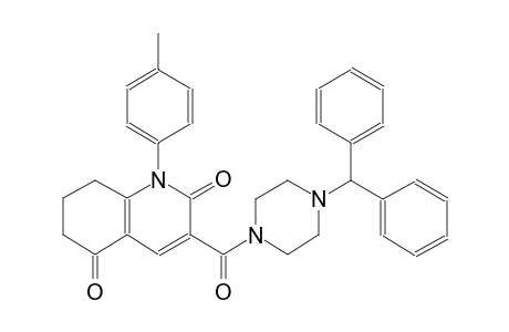 3-[(4-benzhydryl-1-piperazinyl)carbonyl]-1-(4-methylphenyl)-7,8-dihydro-2,5(1H,6H)-quinolinedione