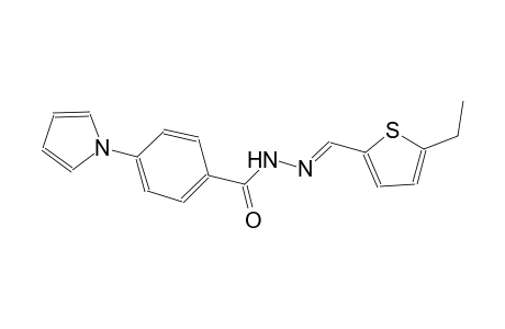 N'-[(E)-(5-ethyl-2-thienyl)methylidene]-4-(1H-pyrrol-1-yl)benzohydrazide