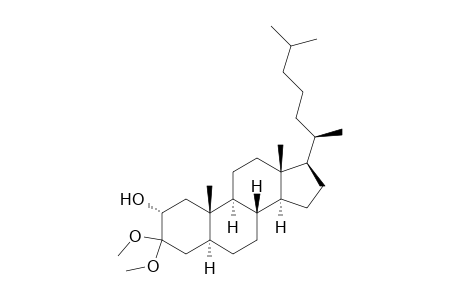 Cholestan-2-ol, 3,3-dimethoxy-, (2.alpha.,5.alpha.)-