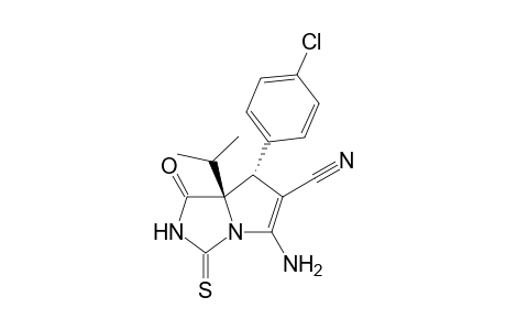 (7R,7aS)-5-Amino-7-(4-chlorophenyl)-7a-isopropyl-1-oxo-3-thioxo-2,3,7,7a-tetrahydro-1H-pyrrolo[1,2-c]imidazole-6-carbonitrile