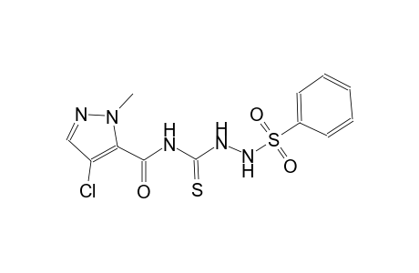 4-chloro-1-methyl-N-{[2-(phenylsulfonyl)hydrazino]carbothioyl}-1H-pyrazole-5-carboxamide