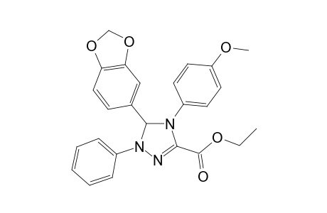 5-Benzo[1,3]dioxol-5-yl-4-(4-methoxy-phenyl)-1-phenyl-4,5-dihydro-1H-[1,2,4]triazole-3-carboxylic acid ethyl ester