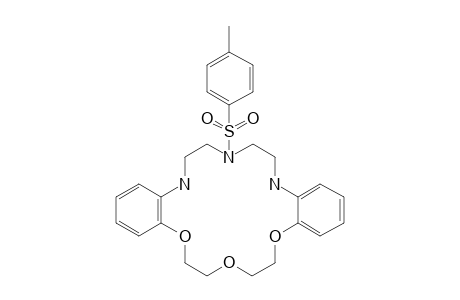 16H-Dibenzo[H,Q][1,4,7,10,13,16]trioxatriazacyclooctadecine, 6,7,9,10,17,18,19,20,21,22-decahydro-19-[(4-methylphenyl)sulfonyl]-