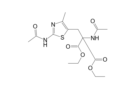acetamido[(2-acetamido-4-methyl-5-thiazolyl)methyl]malonic acid, diethyl ester
