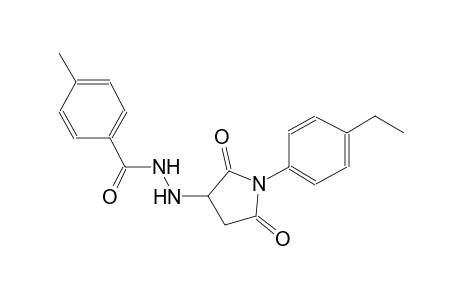 N'-[1-(4-ethylphenyl)-2,5-dioxo-3-pyrrolidinyl]-4-methylbenzohydrazide