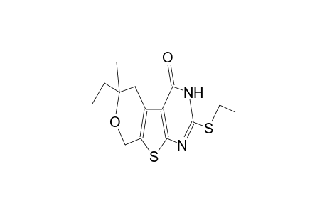 2-ethylthio-6,6-dimethyl-3,4,5,6-tetrahydro-8H-pyrano[4',3':4,5]thieno[2,3-d]pyrimidin-4-one