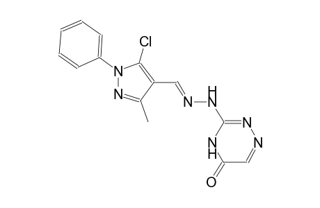 1H-pyrazole-4-carboxaldehyde, 5-chloro-3-methyl-1-phenyl-, (4,5-dihydro-5-oxo-1,2,4-triazin-3-yl)hydrazone