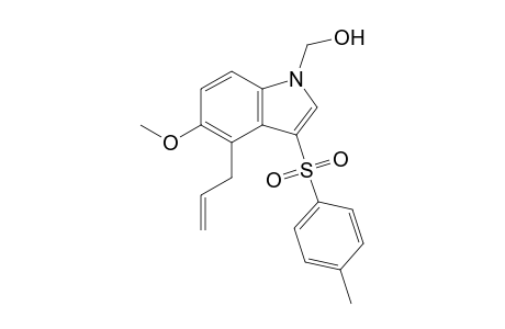 4-Allyl-5-methoxy-1-(hydroxymethyl)-3-(4-toluenesulfonyl)-1H-indole