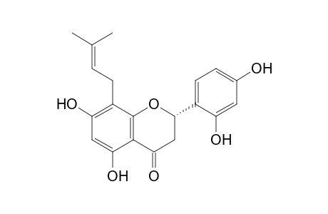 (2S)-2-(2,4-dihydroxyphenyl)-5,7-dihydroxy-8-(3-methylbut-2-enyl)-2,3-dihydrochromen-4-one