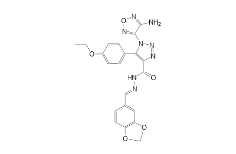 1-(4-amino-1,2,5-oxadiazol-3-yl)-N'-[(E)-1,3-benzodioxol-5-ylmethylidene]-5-(4-ethoxyphenyl)-1H-1,2,3-triazole-4-carbohydrazide
