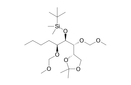 (4S)-2,2-Dimethyl-4-[(1R,2R,3S)-2-(tert-butyldimethylsilyloxy)-1,3-bis(methoxymethoxy)heptyl]-1,3-dioxolane