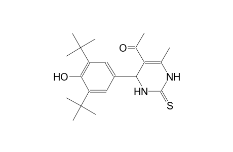 1-[4-(3,5-ditert-butyl-4-hydroxyphenyl)-6-methyl-2-thioxo-1,2,3,4-tetrahydro-5-pyrimidinyl]ethanone