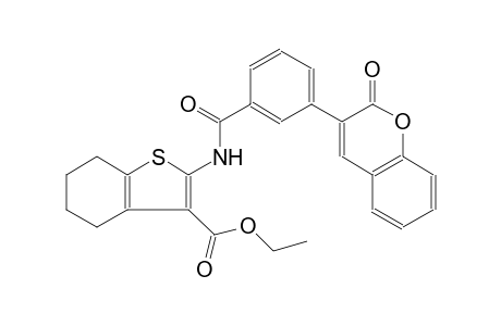 ethyl 2-{[3-(2-oxo-2H-chromen-3-yl)benzoyl]amino}-4,5,6,7-tetrahydro-1-benzothiophene-3-carboxylate